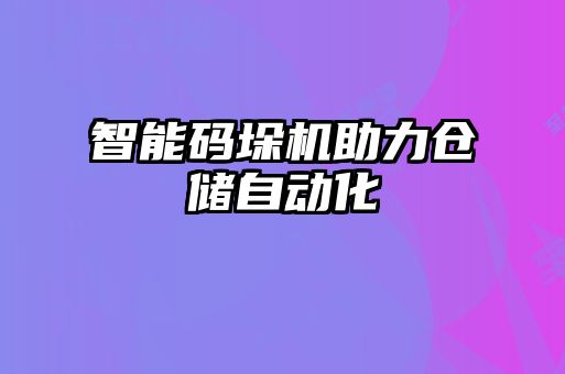 智能碼垛機(jī)助力倉儲(chǔ)自動(dòng)化