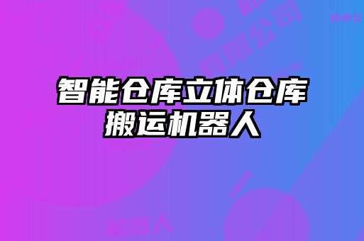 智能倉(cāng)庫立體倉(cāng)庫搬運(yùn)機(jī)器人