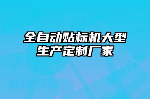 全自動貼標(biāo)機(jī)大型生產(chǎn)定制廠家