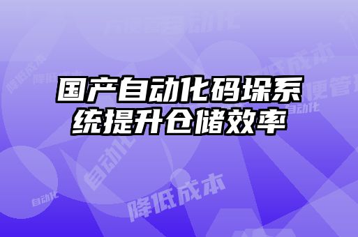 國產(chǎn)自動(dòng)化碼垛系統(tǒng)提升倉儲(chǔ)效率
