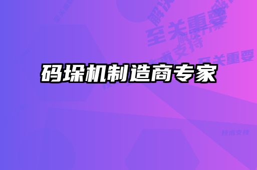 碼垛機(jī)制造商專(zhuān)家