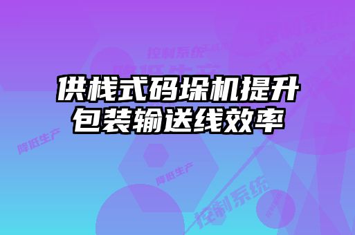 供棧式碼垛機(jī)提升包裝輸送線(xiàn)效率