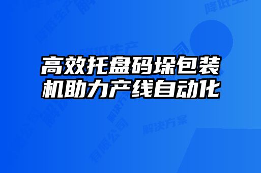 高效托盤(pán)碼垛包裝機(jī)助力產(chǎn)線自動(dòng)化